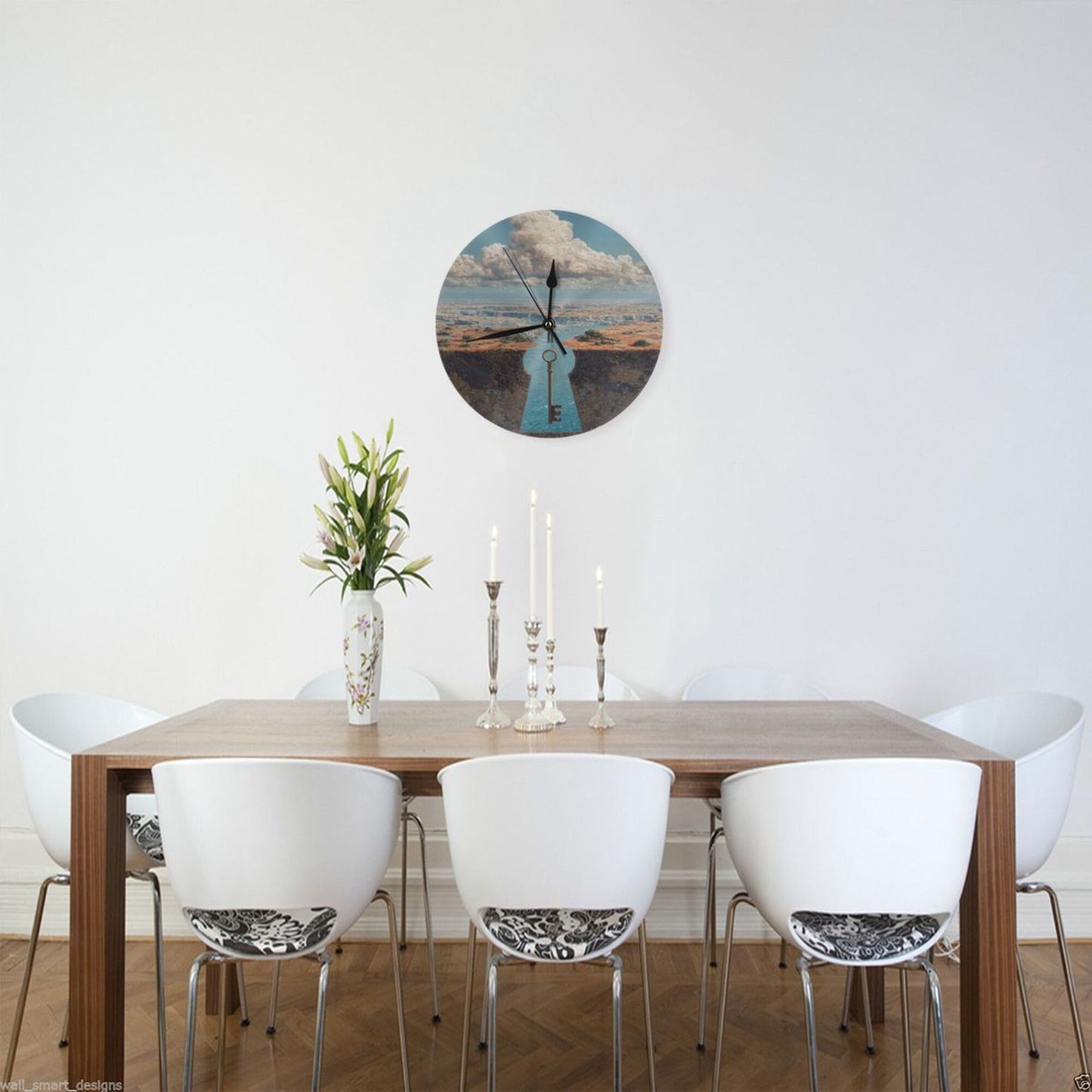 25cm Surreal Wall Clock|Key to the Unknown|Landscape Portal Art Clock