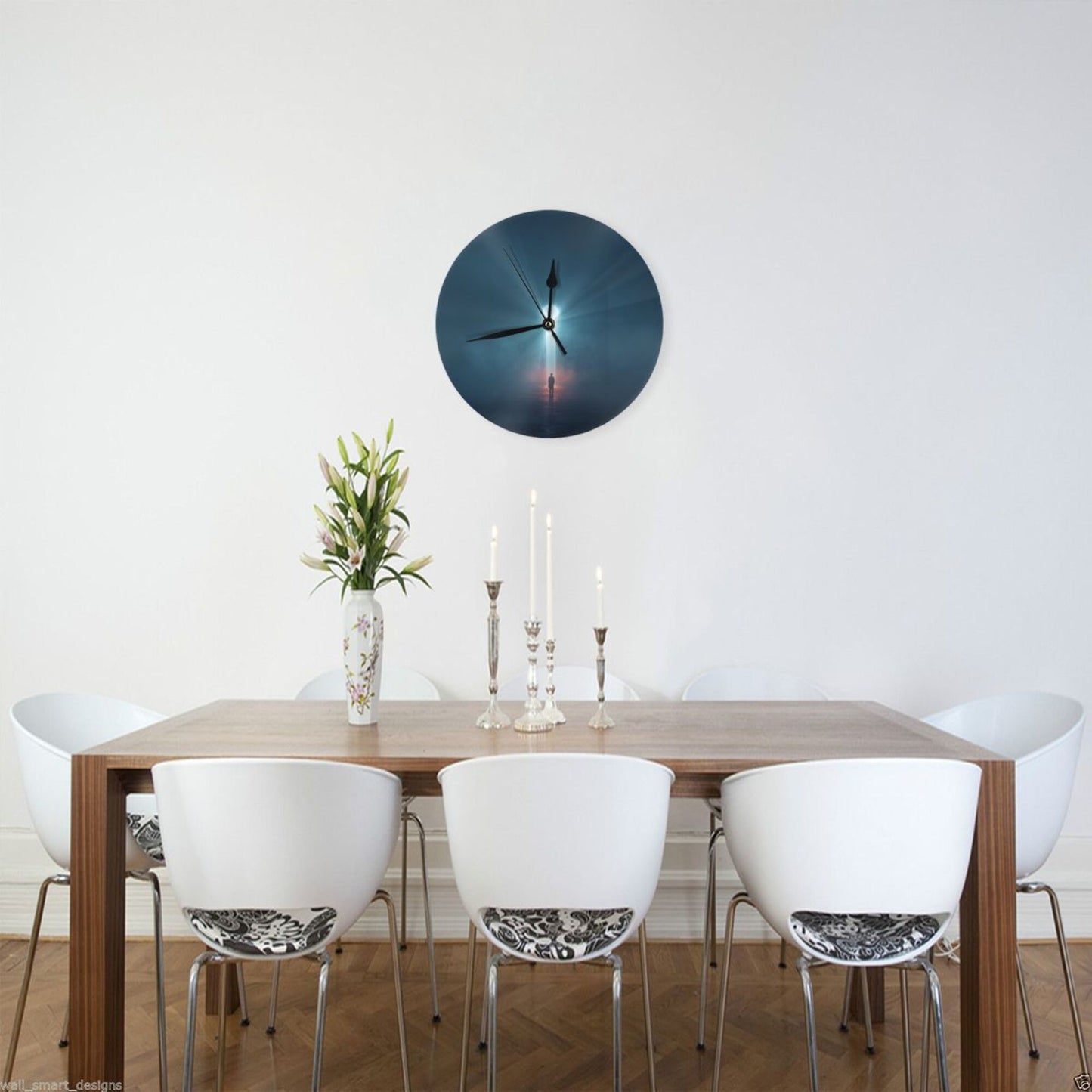 25cm Portal to Light Art Clock|Surreal Silence and Awakening|Minimalist Silent Wall Clock