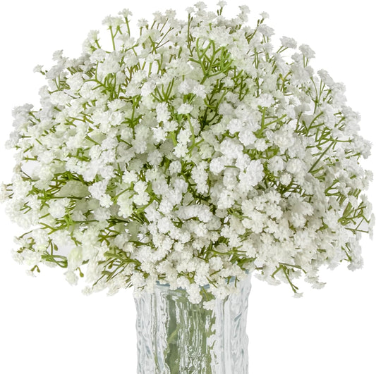 20-Inch Artificial Baby’s Breath Stem｜Flexible & Connectable Faux Gypsophila Spray｜DIY Floral Branch for Wedding, Vase Decoration, Home and Event Styling